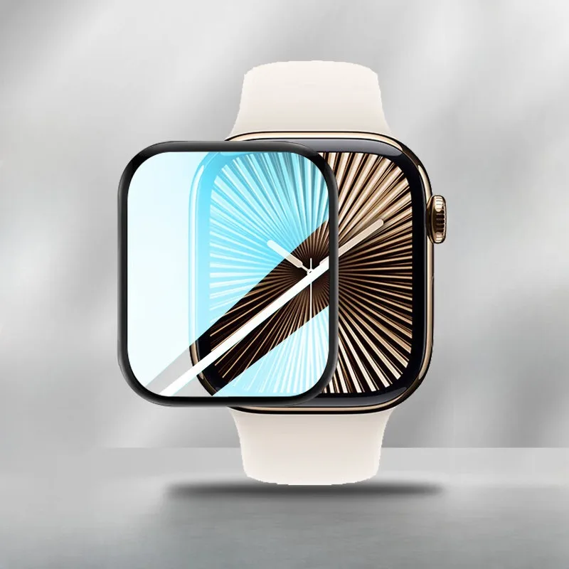 Мягкая Защитная Пленка 9D С Полным Покрытием Для Apple Watch Series 9 Из Закаленного Стекла