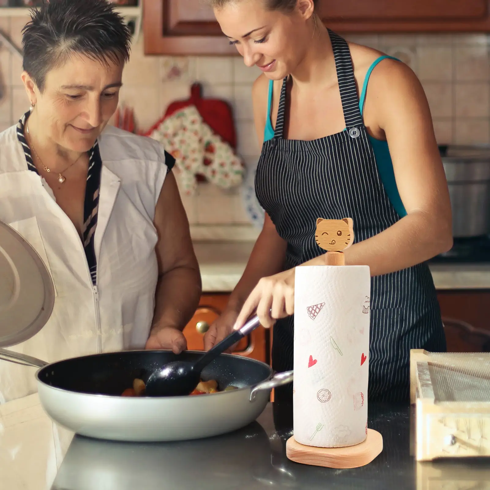 Держатель для бумажных полотенец настольная подставка-органайзер кухни