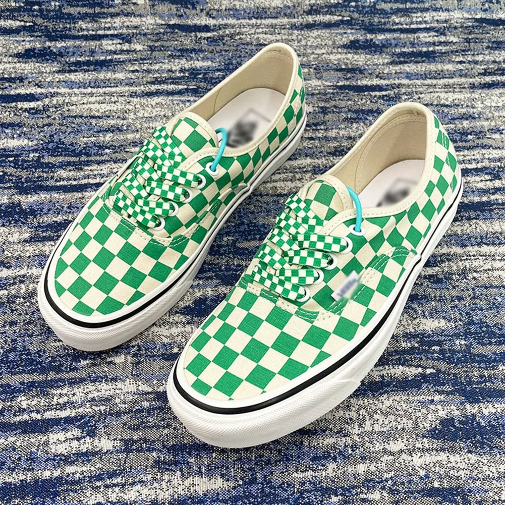 120/140cm Colorful Man Women Flat Black White 3D Grid Shoe Laces Polyester Printing Checkered Ribbons Shoelaces Mosaic Shoelaces