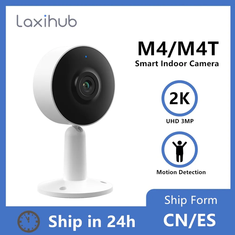 Laxihub Surveillance IP Camera Mini Security Baby Monitor Indoor Cams Dog Cat Pet Motion Detect 3MP Wifi Camera 2K 1080P Webcam