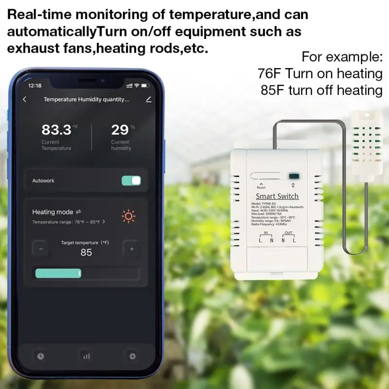 

Умный Wi-Fi-переключатель Tuya, 16 А, 3000 Вт