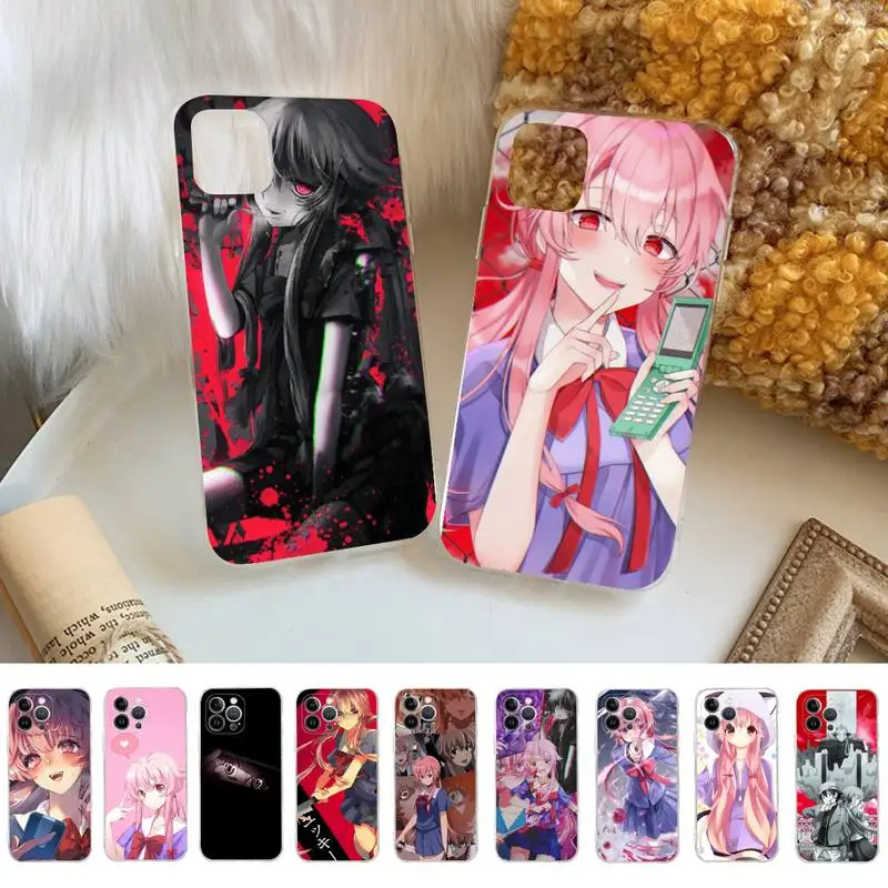 

Mirai Nikki Future Diary Gasai Yuno Phone Case For iPhone 14 11 12 13 Mini Pro XS Max Cover 6 7 8 Plus X XR SE 2020 Funda Shell