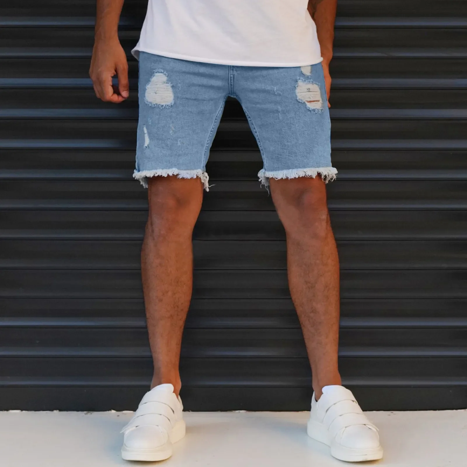 

Clothes for Men Mens Casual Shorts Spring Pocket Sports Summer Bodybuilding Denim Short Pants Jeans
