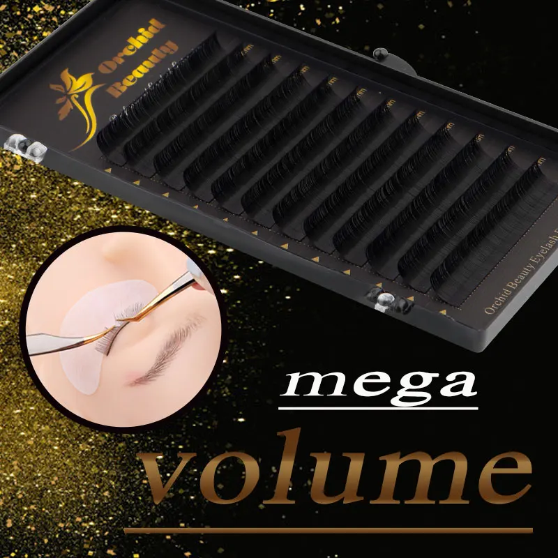 

Orchid Beauty Mix 8-15mm C CC D DD False Eyelash Extension Matte Black Volume Eyelashes Korean Pbt Silk Individual Lashes