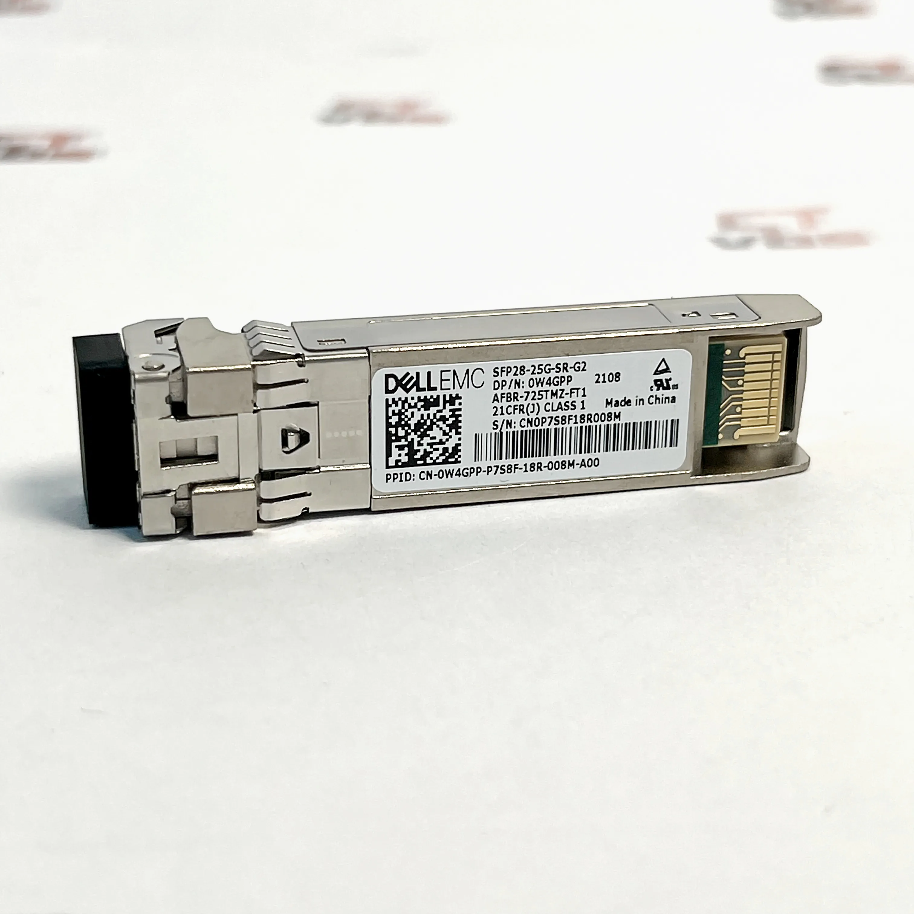 Dell EMC SFP28-25G-SR-G2 AFBR-725TMZ-FT1 W4GPP 25GBe 850nm 100m Mmf Duplex Lc Pluggable Transceiver *Free Shipping*