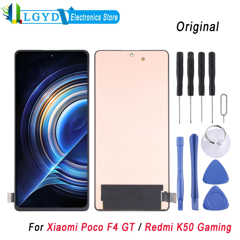 

For Xiaomi Poco F4 GT OLED Material Original LCD Screen Display For Redmi K50 Gaming Touch Screen and Digitizer Full Assembly