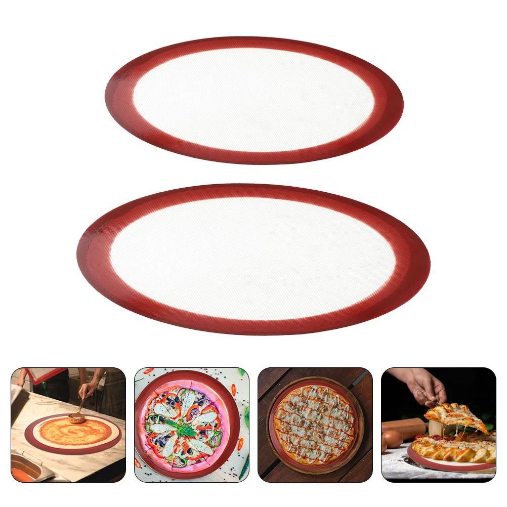 

Mat Baking Silicone Sheet Liner Dough Round Cookie Microwave Pie Liners Rolling Fondant Reusable Sheets Mats Pizza Non Cake