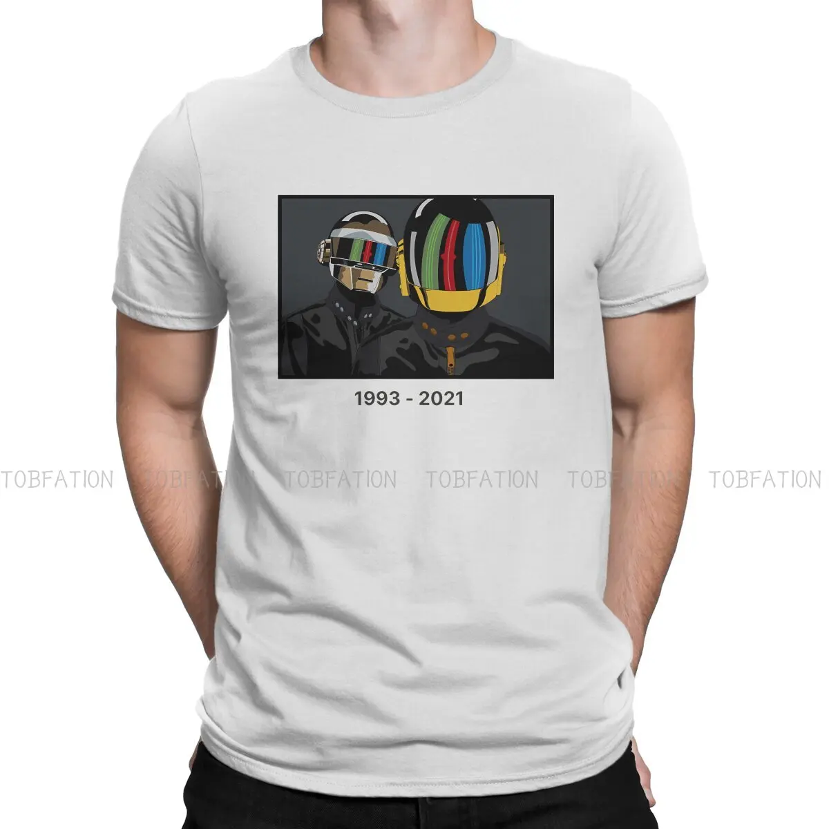 

Базовая футболка Epilogue футболка с круглым воротником Daft в стиле панк из чистого хлопка, мужские топы, новый дизайн, большие размеры