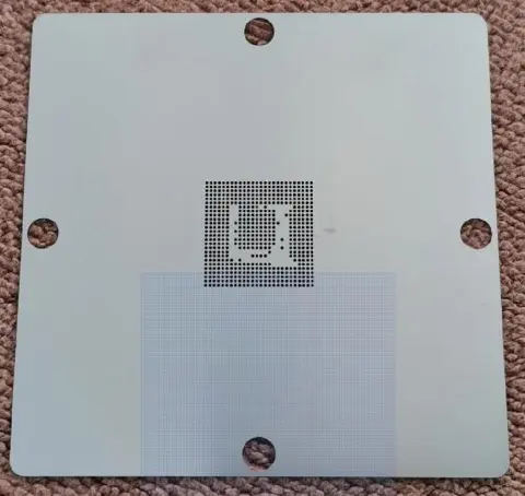 Трафарет BGA 90x90 мм workswell для ремонта консолей