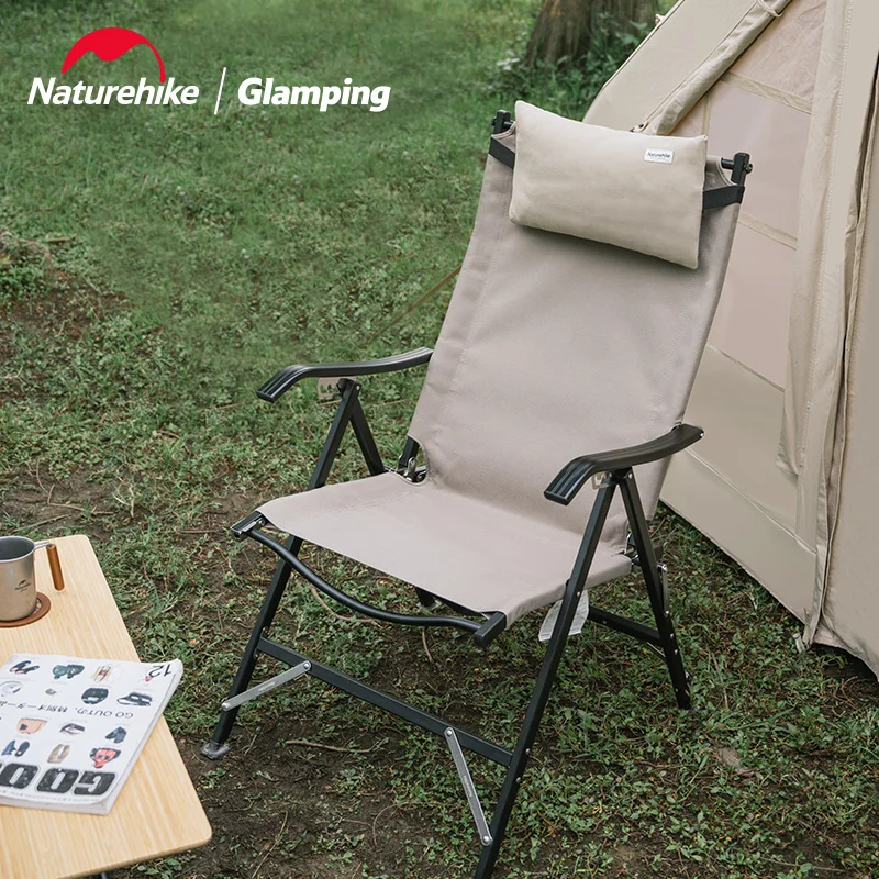 Naturehike складное кресло для отдыха с подушкой регулируемое съемное кемпинга