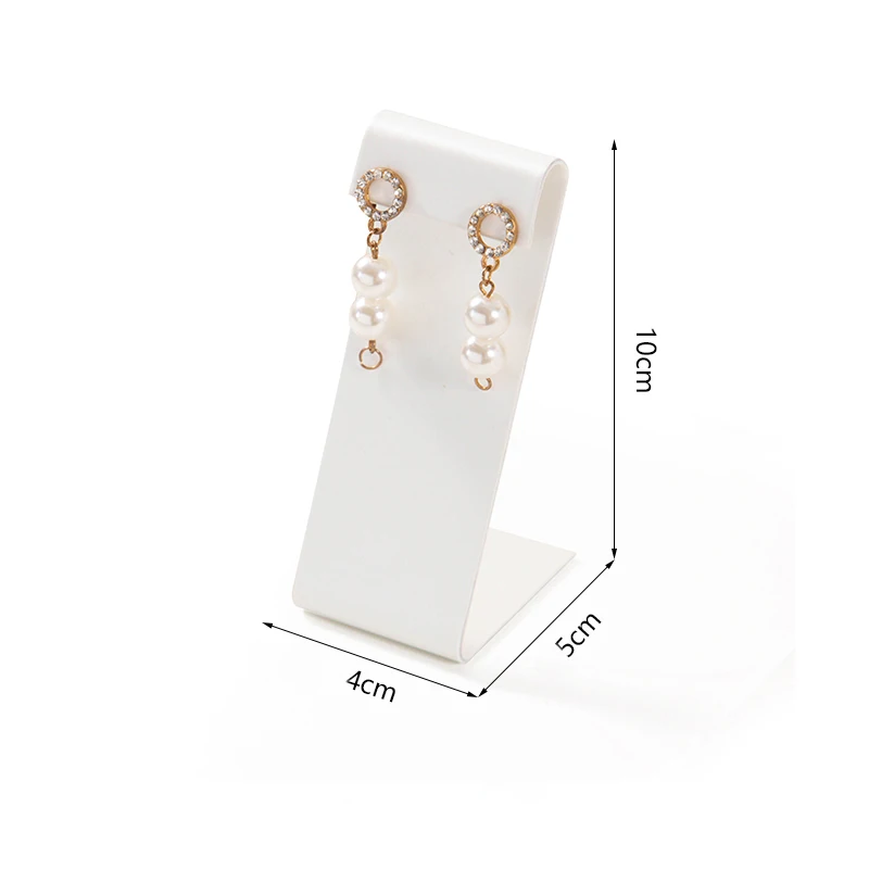 

Держатель для сережек, шпильки для ушей, подставка для ювелирных изделий, элегантный белый кожаный висячий зажим, обручи, серьги, органайзер для розничной торговли ювелирными изделиями