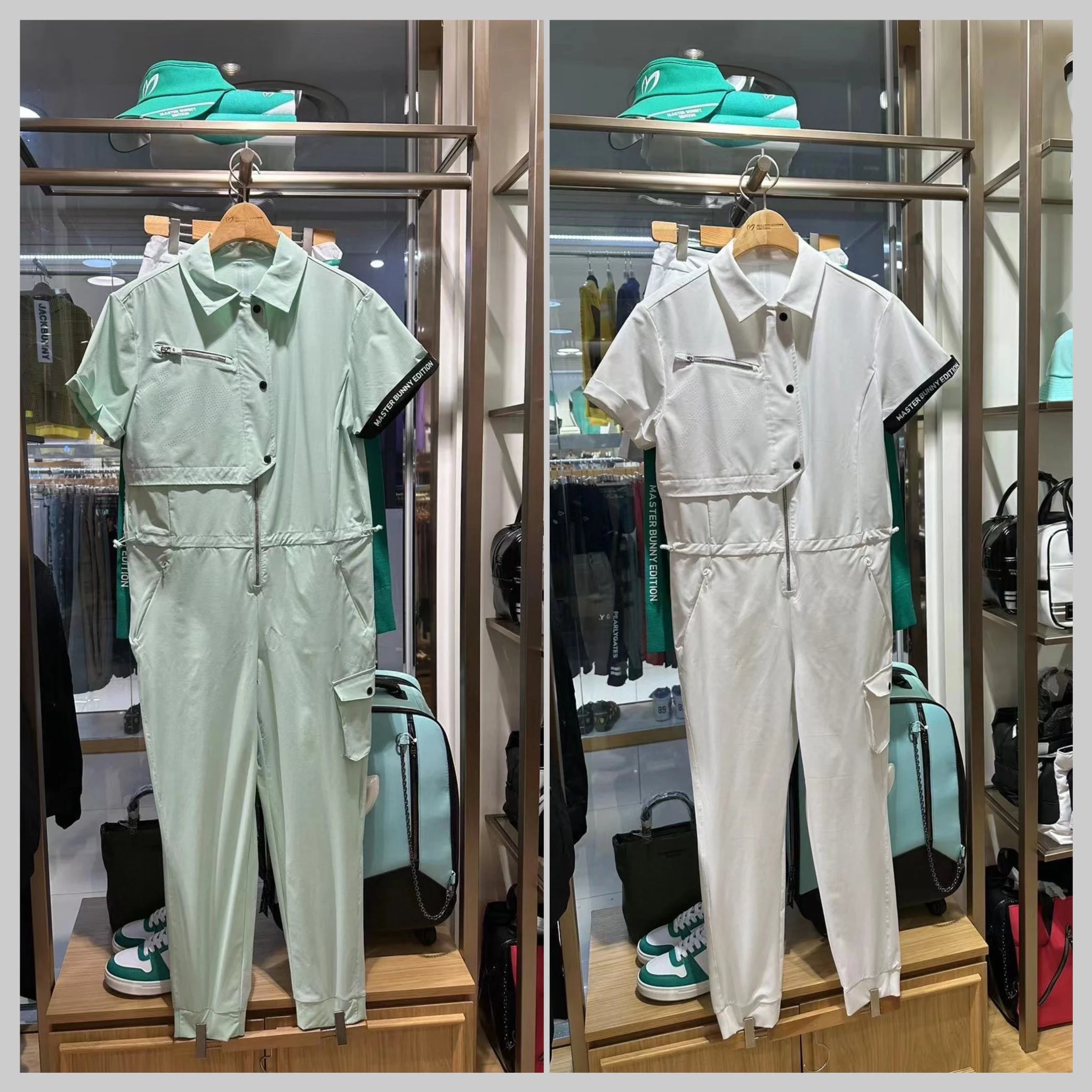 

Zipper one-piece pants girls Golf clothing fashion fashion handsome small lapel fashion sports golf clothing cool