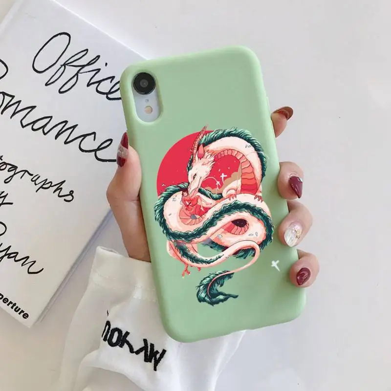 

Japanese dragon Phone Case for iPhone 11 12 13 Mini Pro Xs Max 8 7 6 6S Plus X XR Solid Candy Color Case