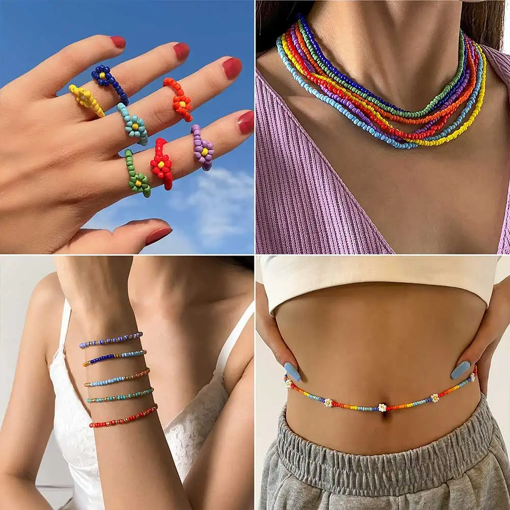 Стеклянные бусины 3 мм 4 очаровательные чешские бусины-разделители DIY браслет