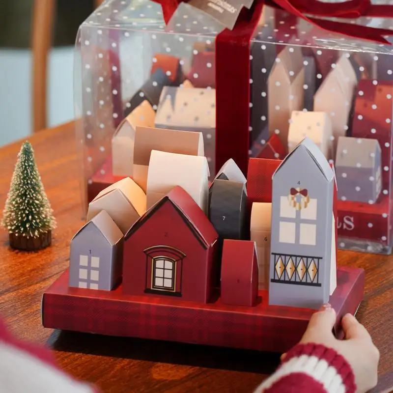 Рождественские пустые адвент-календари на 2025 год чтобы заполнить 24-днем