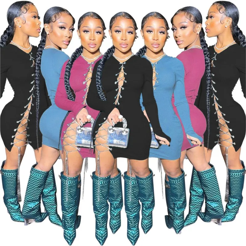 

Пляжная одежда для женщин 2023 женский пляжный костюм для плавания качественный Новый однотонный роговый с длинным рукавом платье с металлическими лямками