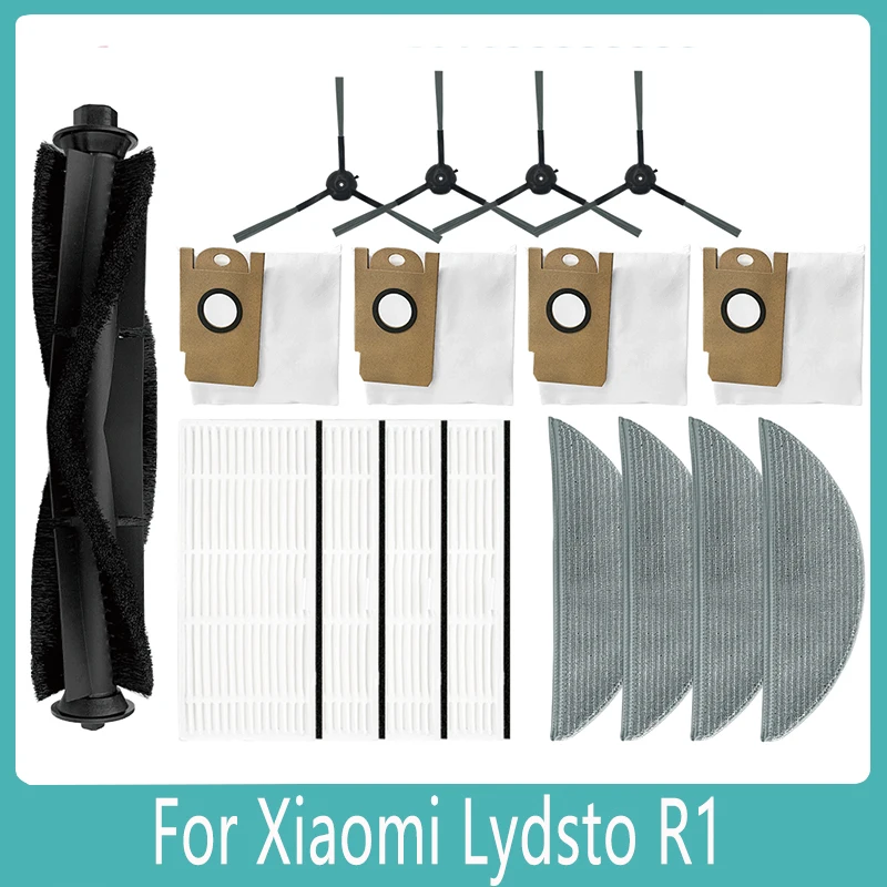 

Spare Part For Xiaomi Lydsto R1 STYTJOX / R1A / R1 Pro / S1 Main Side Brush Hepa Filter Dust Bag Mop Cloth Rag Accessory Kit