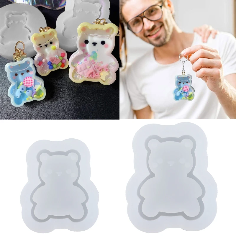 

Блестящие блестящие геометрические большие маленькие медвежонки из силикона