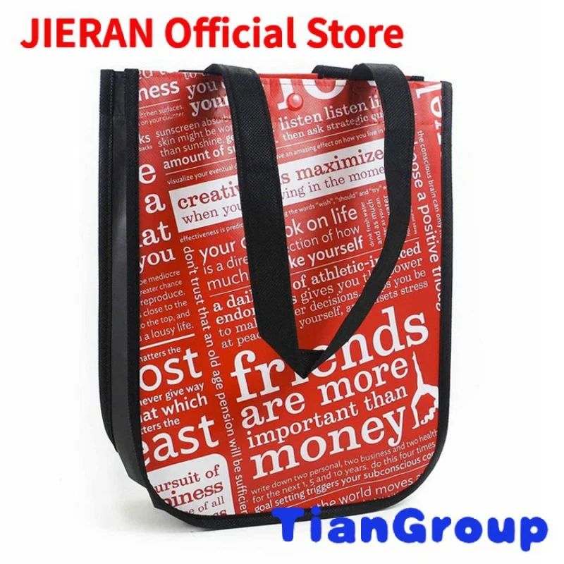 

Recyclable Round Corner Eco Friendly Custom Logo Printed Shopping Tote Bag Non Woven Bag