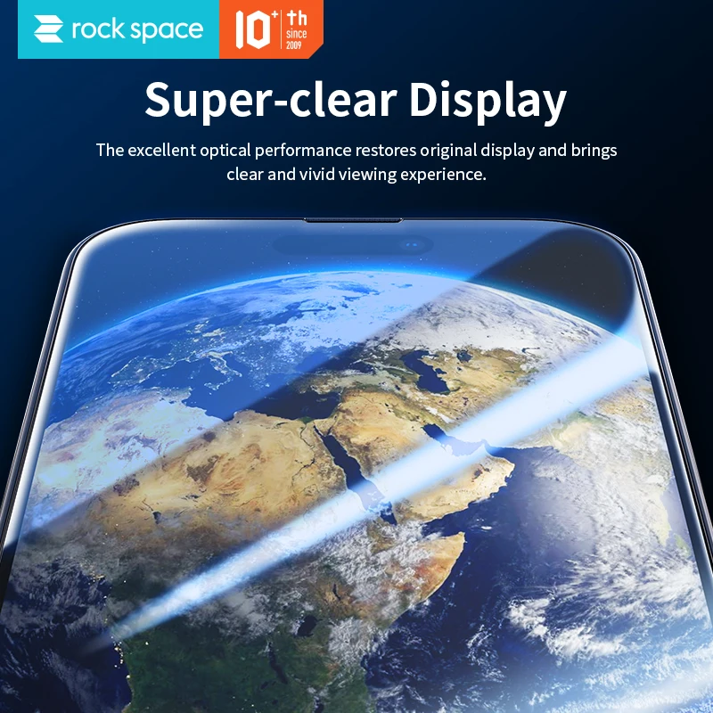 ROCK For iPhone 14 13 Pro Max Corning Tempered Glass Film For iPhone 14 Plus Full Cover HD Clear Anti-ScratchScreen Protector