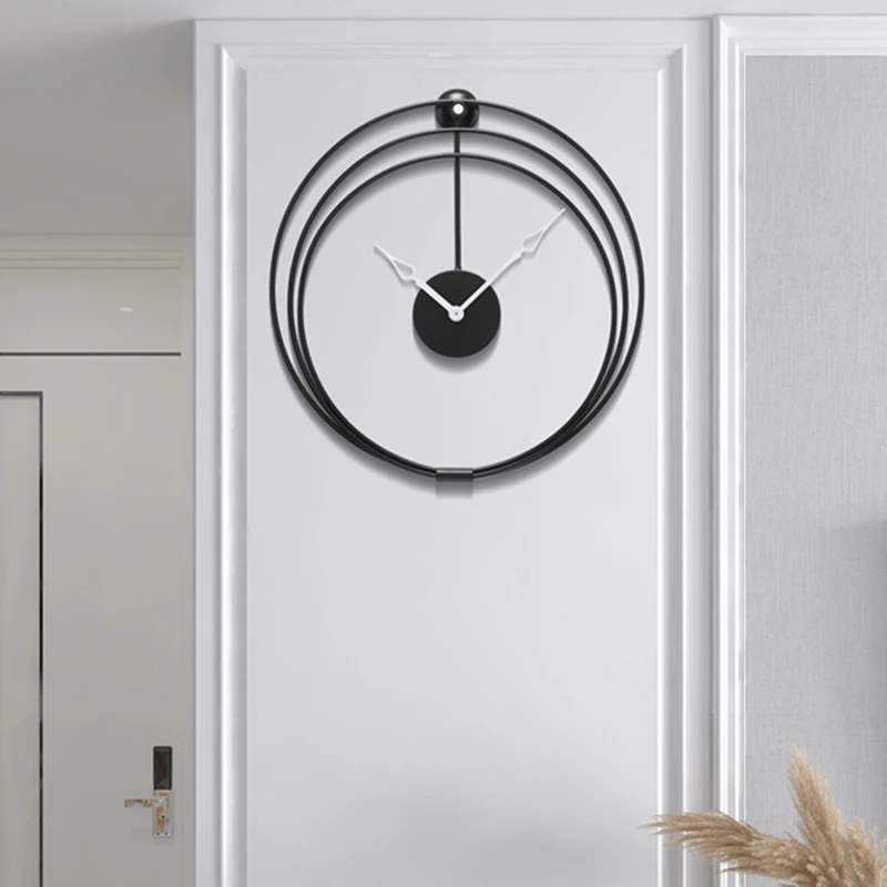 

Teen luxury Personalised Wall Clock Round Modern Restroom Metal Wall Clock Silent Egar Scienny decoration home TY140YH