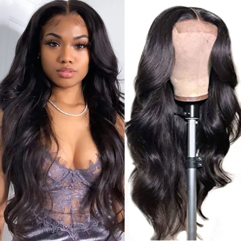 

Scheherezade Black Synthetic Lace Front Wig Body Wave Lace Front Wig For Black Women Long Wavy Hair Long Wig With Daily Use