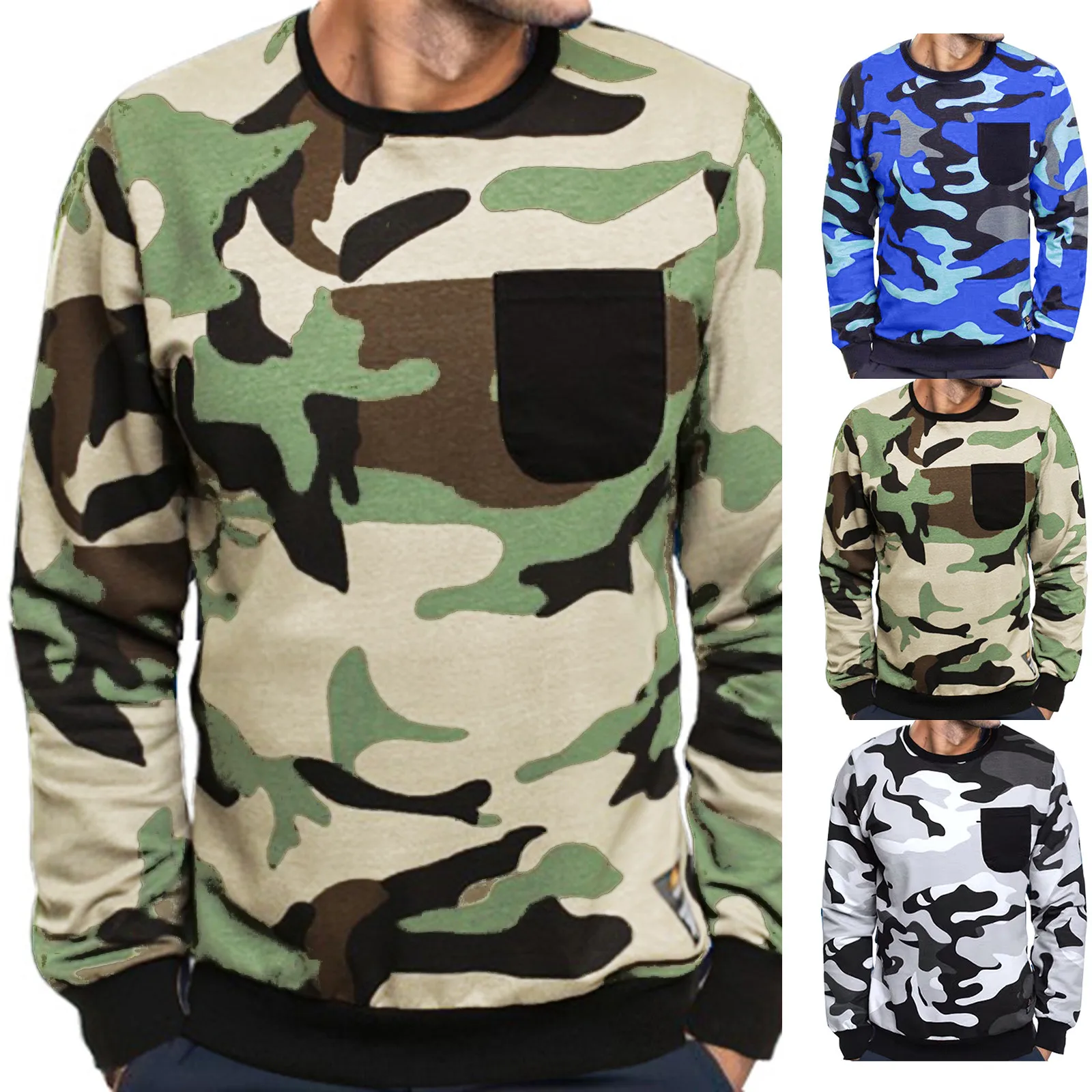 

Мужская Повседневная теплая футболка с длинным рукавом и круглым вырезом