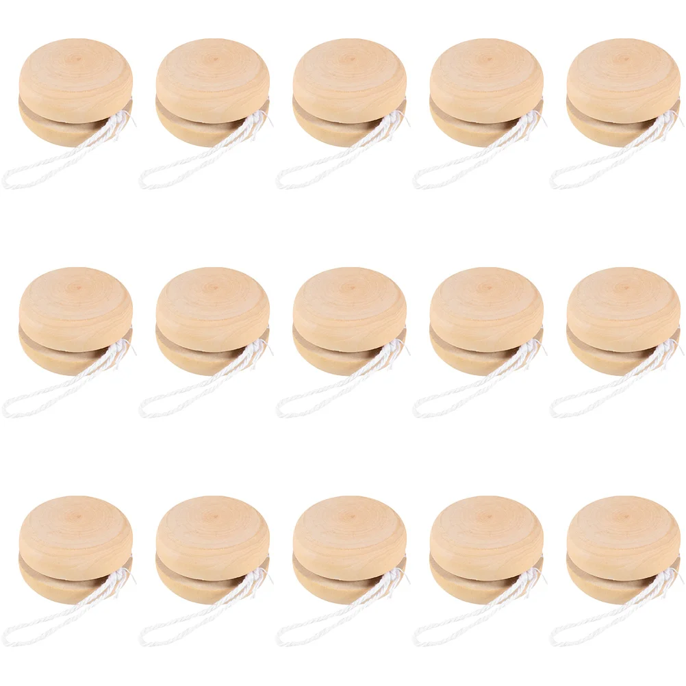 

15pcs Graffiti Plaything Wooden DIY Yo-Yo Balls Children Hand Drawing Toy