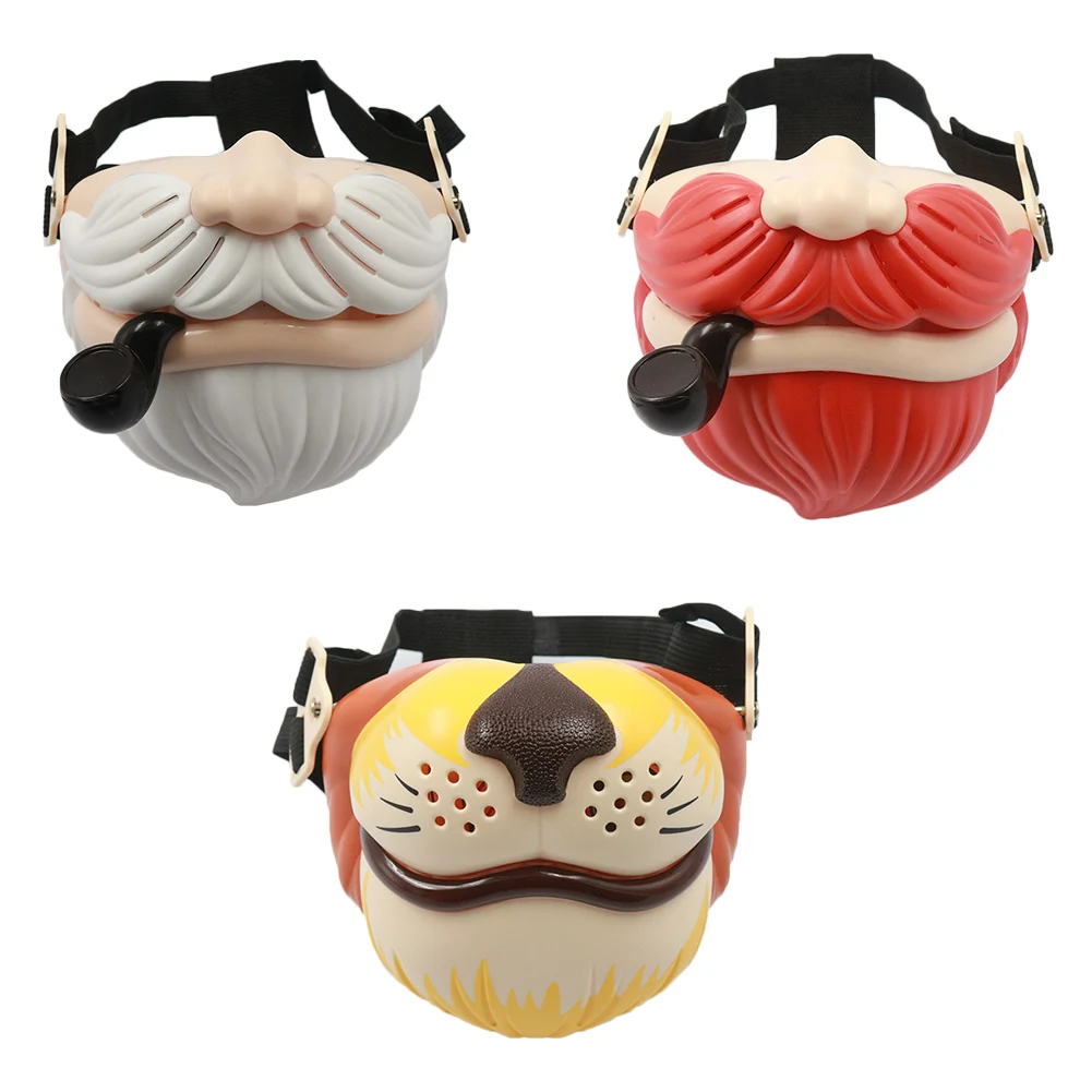 

LED Lights Voice Changing Mask Halloween Christmas Party Adult Kids Face Cosplay Props Novelty Role-playing Face Horror Masks