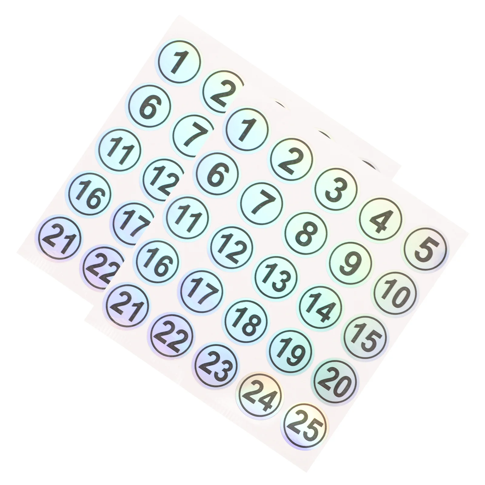 2-листые цифровые наклейки клейкие номерные этикетки круглые идентификационные