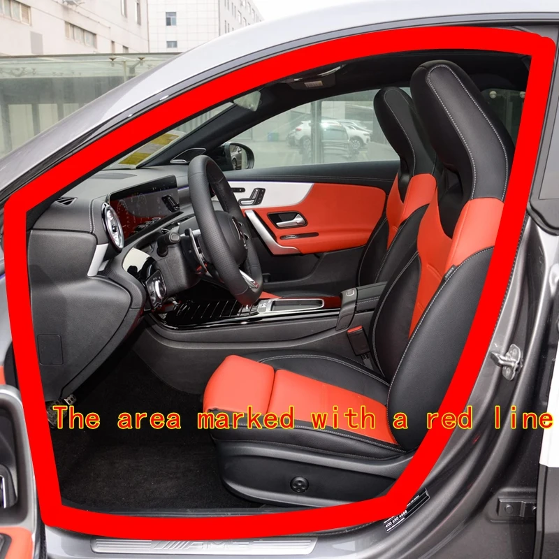Фото Подходит для Mercedes Benz GLK X204 200 250 260 300 350 4MATIC, уплотнительная лента для рамки передней и задней двери, защитная полоса для края №2