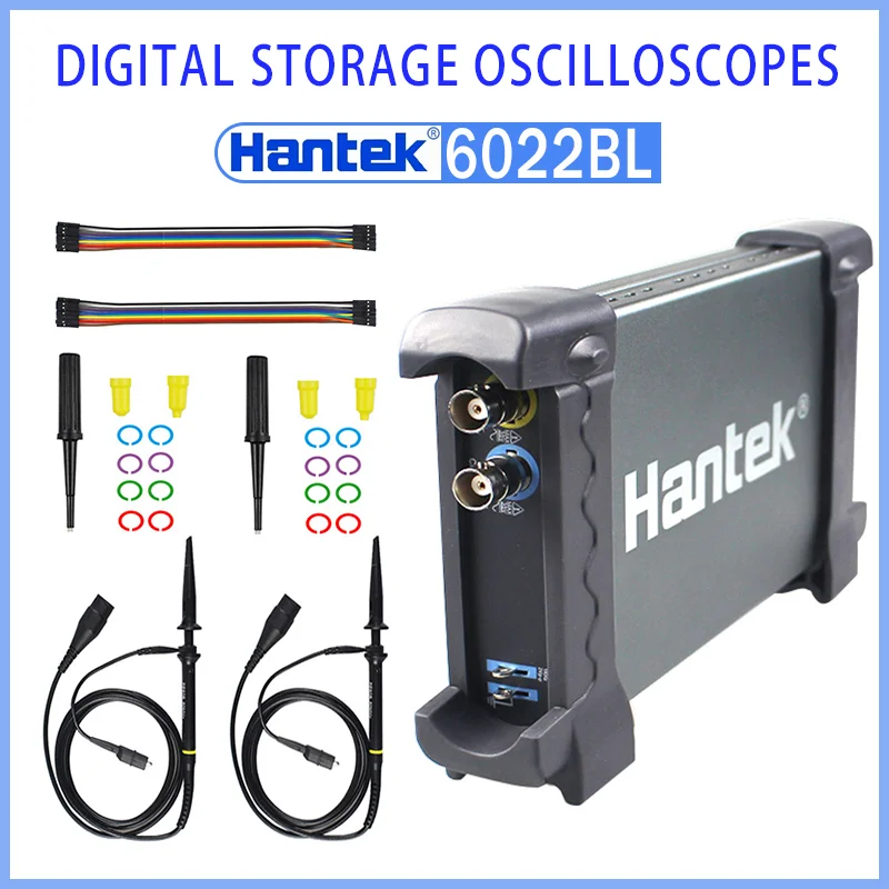 Ручной осциллограф Hantek 6022BL 2-канальный Портативный USB-осциллограф с цифровым