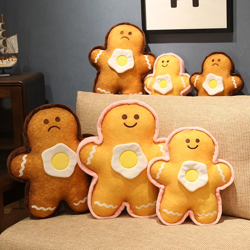 

Рождественские украшения 2023 Kawaii Gingerbread Man Мультяшные подушки для детской комнаты Декоративные подушки рождественские подарки