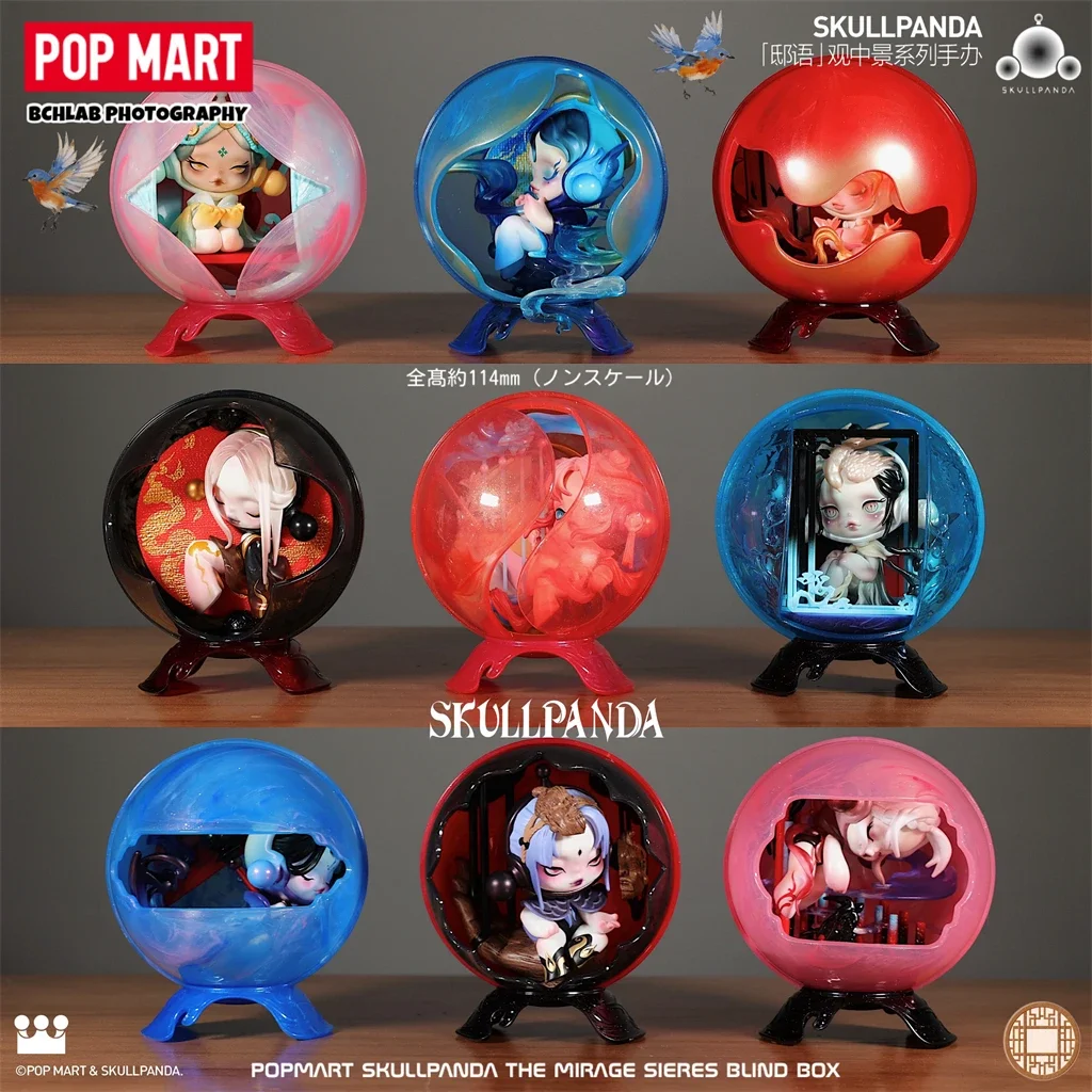 Фото POP MART SKULLPANDA The Mirage Series Модная слепая коробка игрушки Mystery Box Mistery Фигурка-сюрприз Милая модель Подарок на день рождения №2