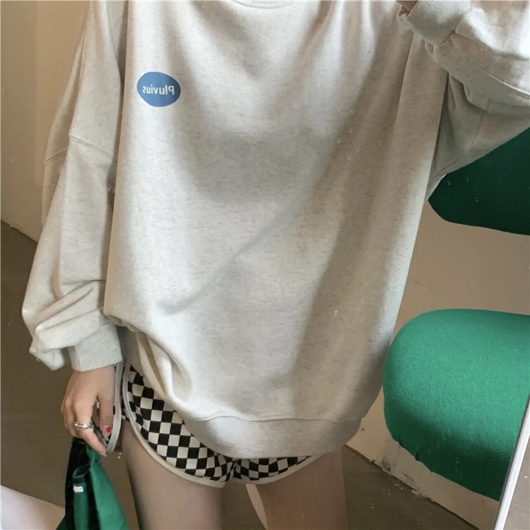 

A Autumn and winter 2021 new women's sweater thin loose hoodless foreign style new top fashion