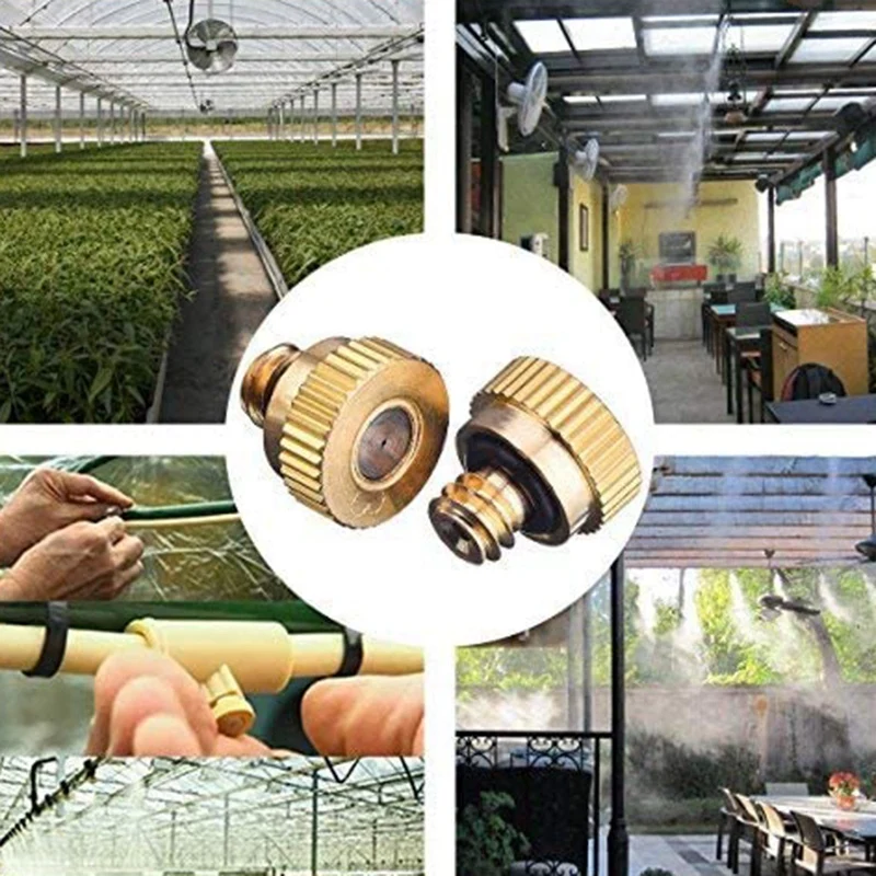 20 штук латунные туманофорсунки тройники распылитель пыли для наружной системы