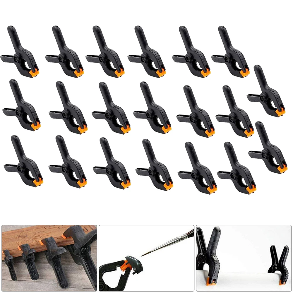 

20pcs 2inch Spring Clamps DIY Woodworking Tools Plastic Nylon Clamps For Woodworking Spring Clip Photo Studio Background