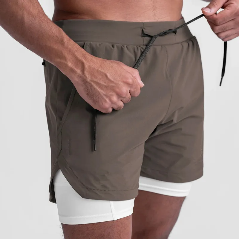 

2022 Running Shorts Male Gym Men's Shorts 2 IN 1 Outdoor Sport Shorts Homme Fitness Basketball Jogging Short Pants Bodybuilding