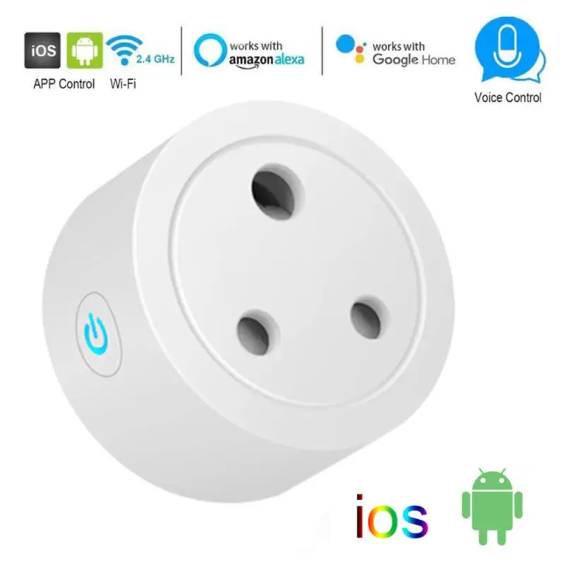 

Wireless Remote Socket Home 100-240v Timer Voice Control 10a Smart Plug Pc Smart Power Socket Portable Fire Retardant