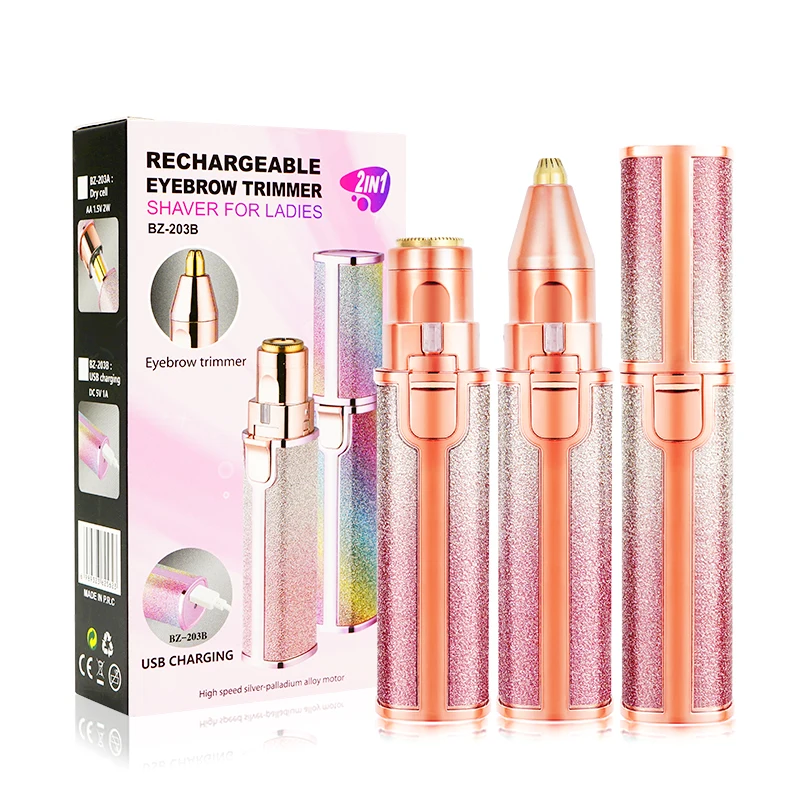 Триммер 2 в 1 для бровей безболезненного удаления волос на лице | Бытовая техника