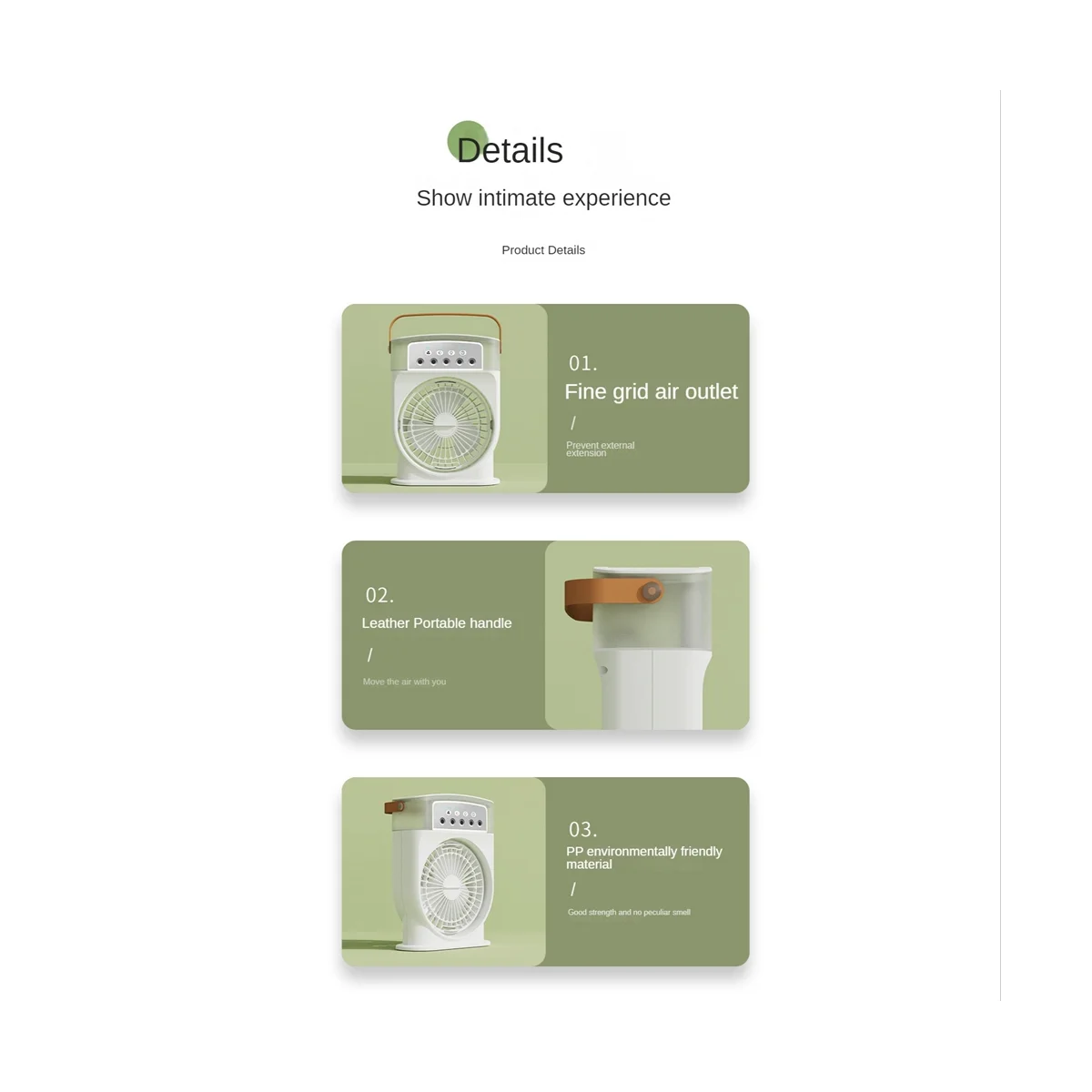 

Portable Air Conditioner Fan 5-Hole Spray Air Cooing Mini Personal Fan Electric Fan Humidifier Table Fan -A