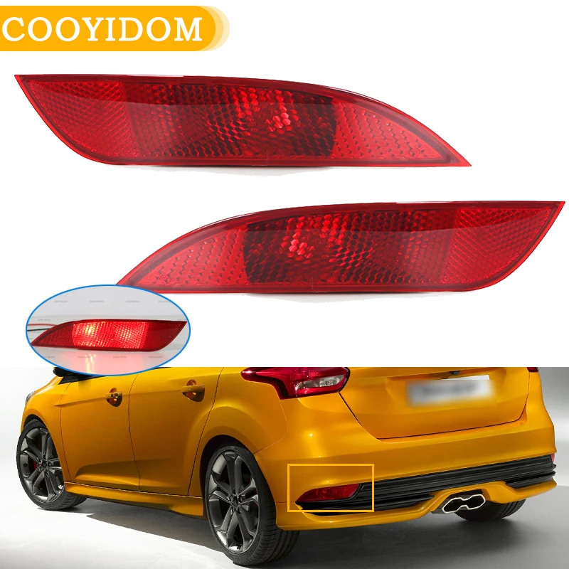 Luz LED de parachoques trasero, luz antiniebla, Reflector de luz trasera, lámpara de freno para Ford Focus Hatchback 2015-2018
