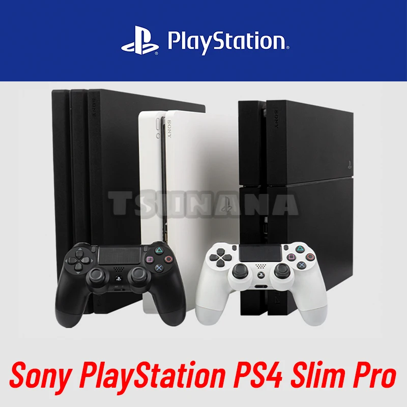 

Original Sony PlayStation PS4 Slim Pro 1200 host gaming Console ultra high speed SSD VR household Audio adaptive triggers（Used）