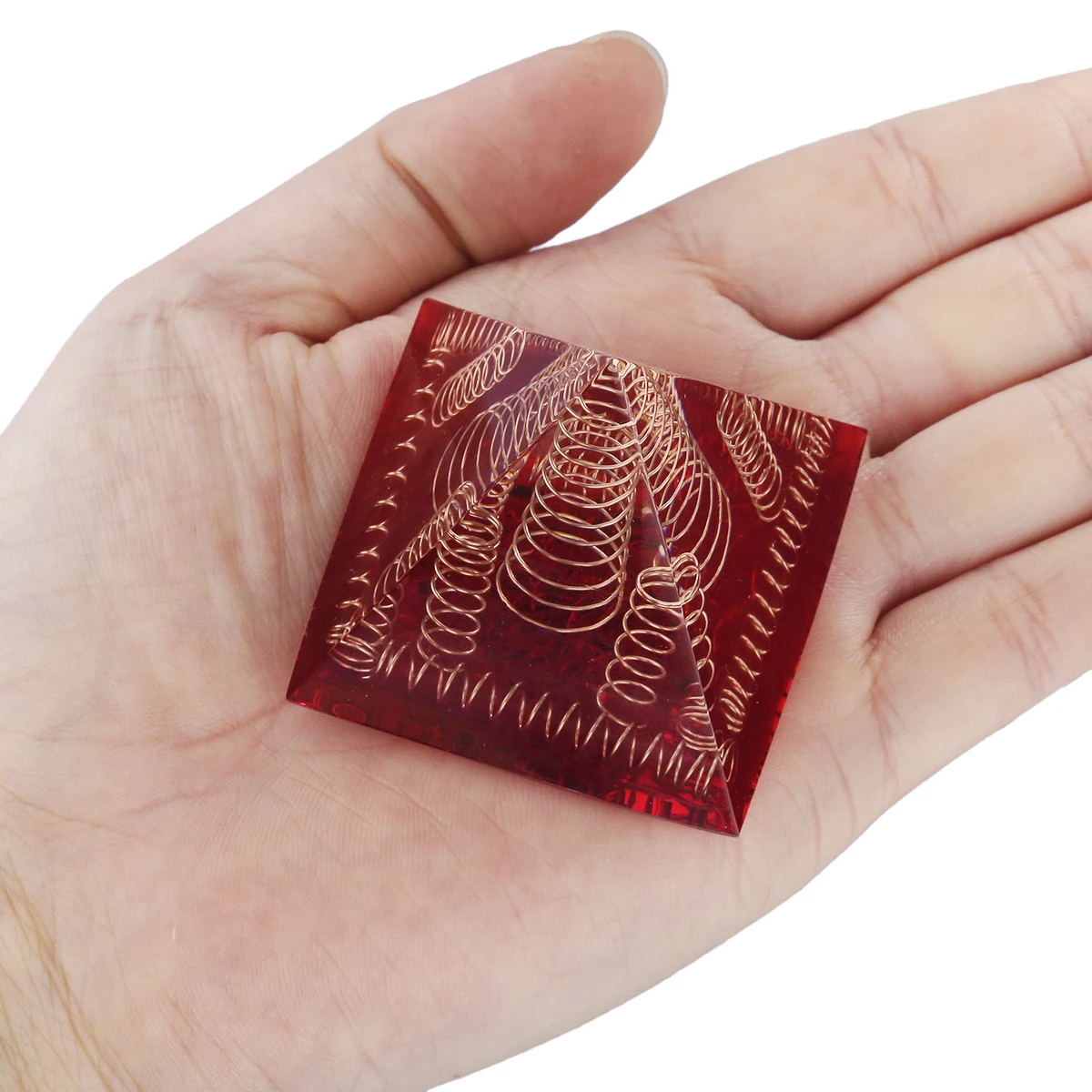 Healing Crystal Stone Orgone Energy Pyramid Generator Reiki Rock Quartz Stone For Yoga Meditation EMF Protection Home Decor