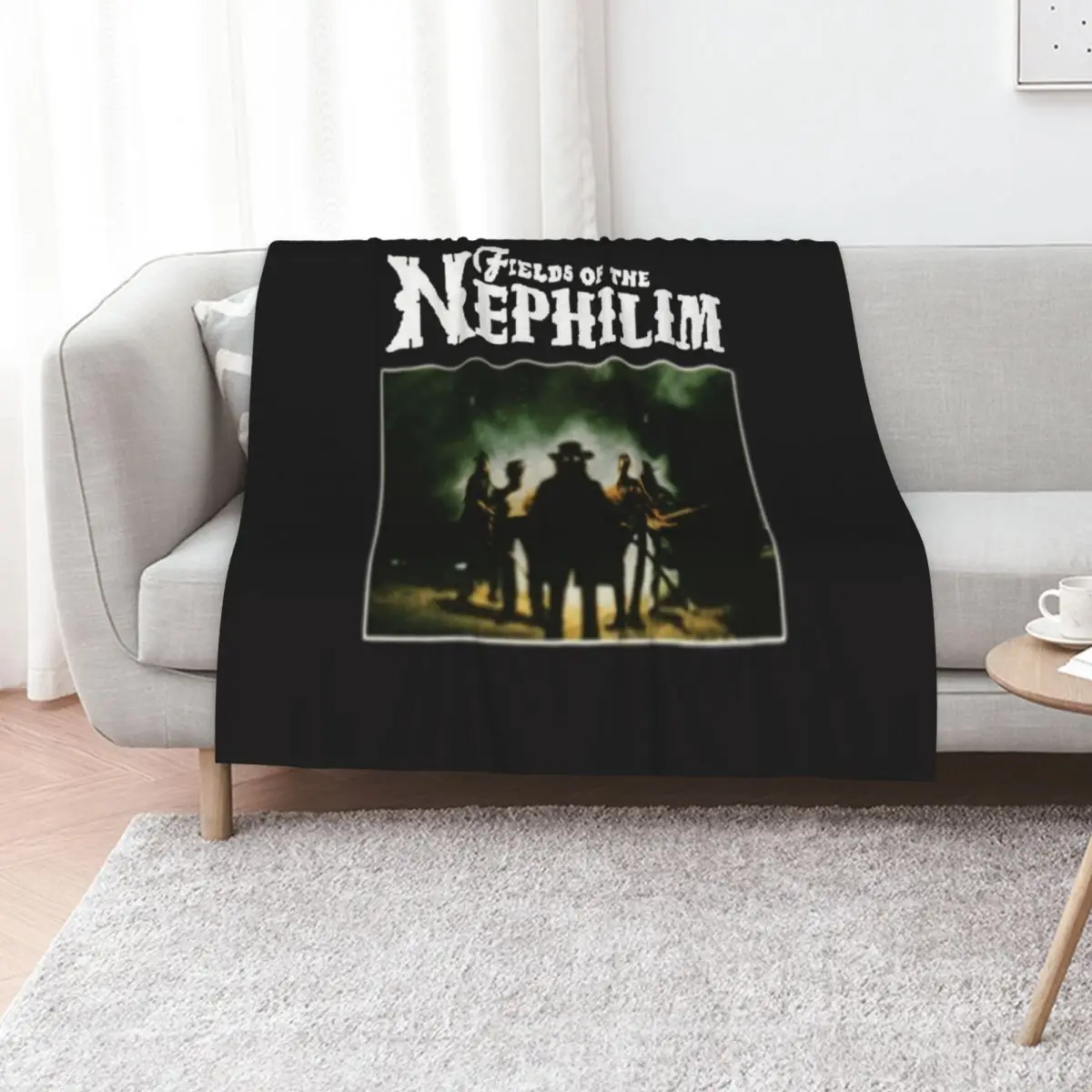 Фото Рубашка Myever Fields Of The Nephilim для мужчин и женщин, изготовленная вручную, с возможностью индивидуального дизайна, незаменимое одеяло-плед №2
