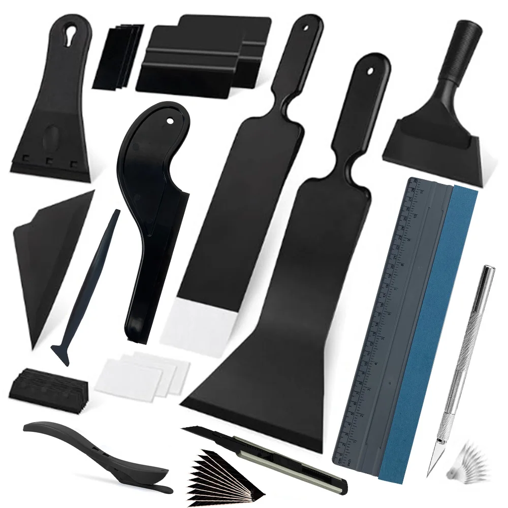 

Набор для тонировки окон, инструмент для виниловой пленки, инструменты для тонировки лобового стекла автомобиля, заднего стекла с бульдозером, скребок, лопатка, резиновое лезвие