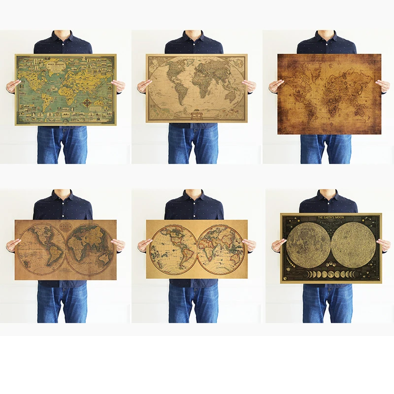 Винтажная карта мира