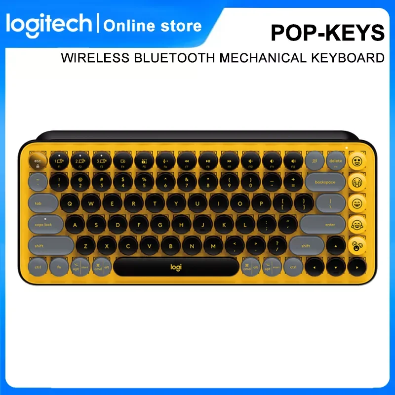 Logitech POP KEYS Bluetooth Mechanical Keyboard TTC Tea shaft  85 keyboard keys For Gaming Laptop ipad 10 m Wireless range