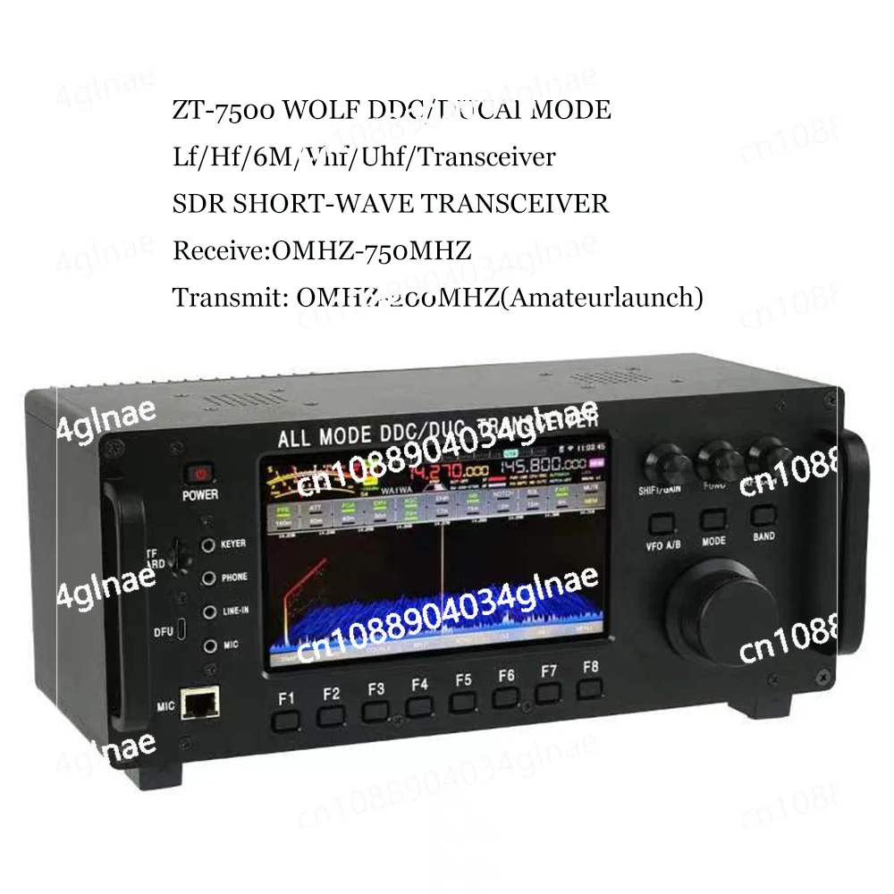 ZT7500 SDR коротковолновый трансивер HF LF 6M VHF UHF DDC дук все режимы мобильное радио 100 Вт