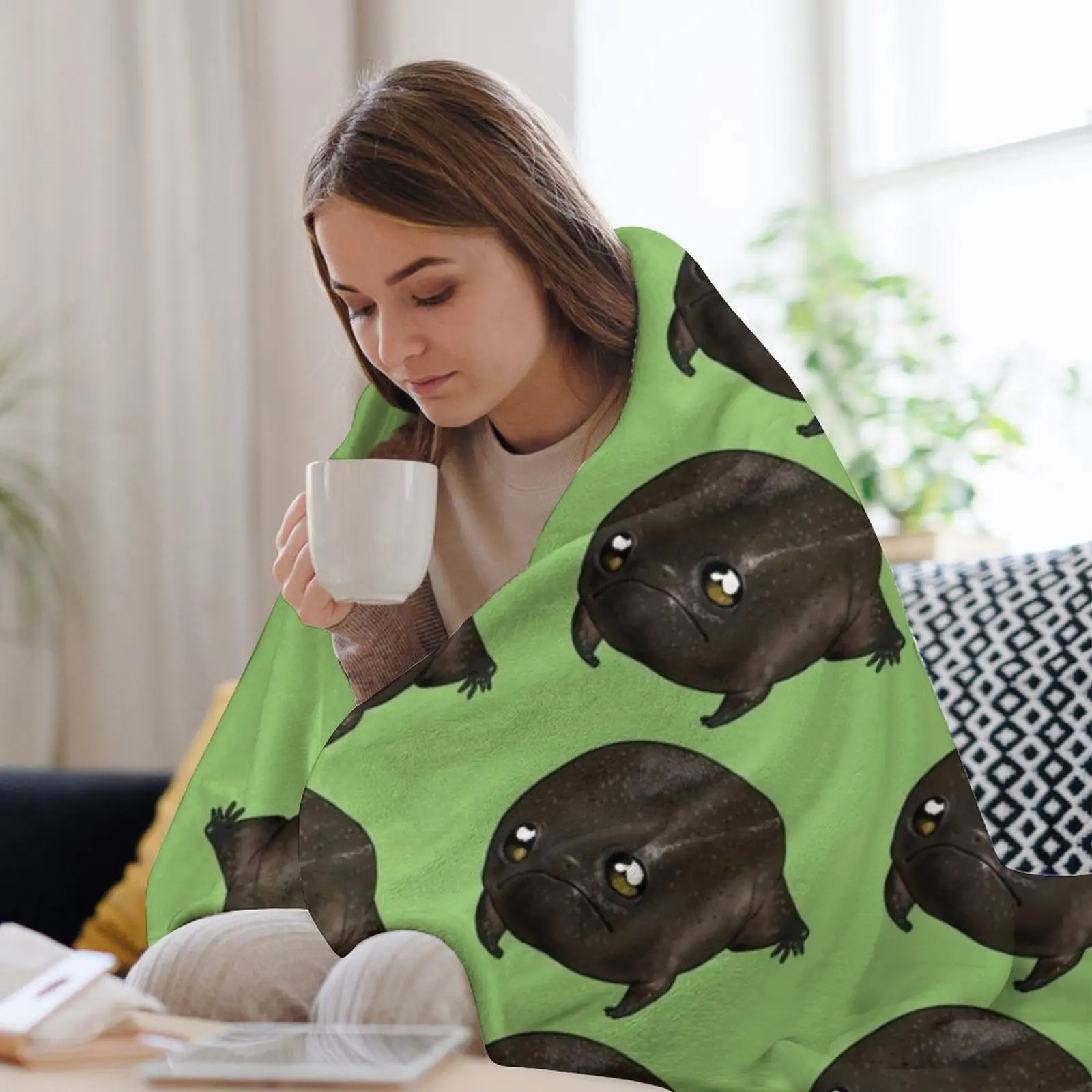 Черная дождевая лягушка (Breviceps fuscus) Декоративное детское многоцелевое теплое